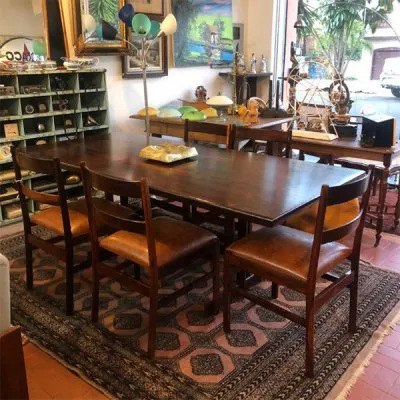 Conjunto Mesa com 06 cadeiras em jacarandá - Anos 60