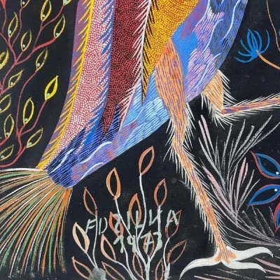 Quadro - Óleo sobre tela do artista Chico da Silva