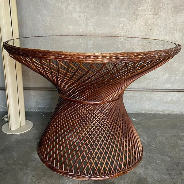 Mesa de vime original de época